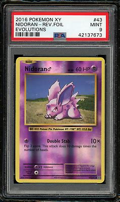 Pokemon Xy Evolutions Nidoran Reverse Foil Psa Mint Ebay