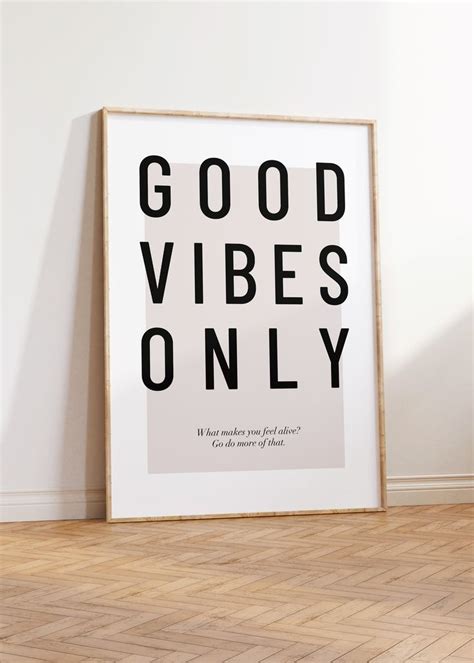 good vibes only wall art | good vibes only sign print | inspirational ...