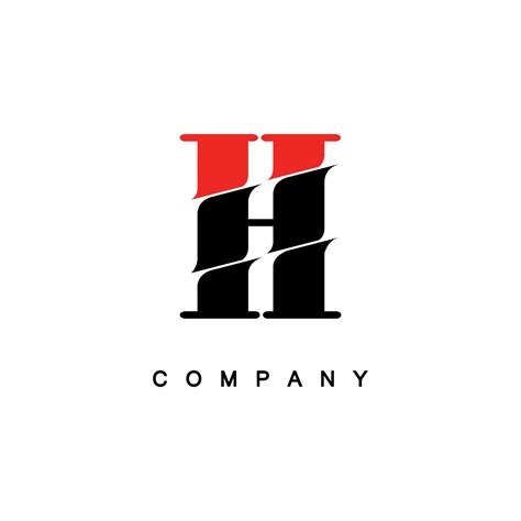 Creative Red And Black Letter H Company Logo Design 49801615 Vector Art