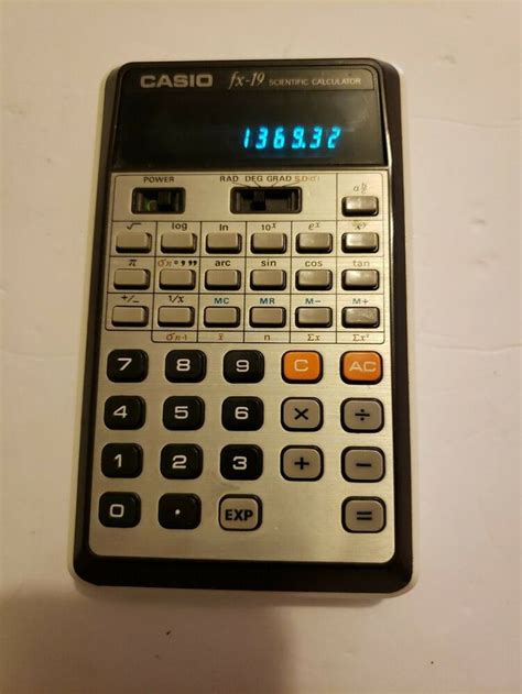 Retro Casio Fx 19 Scientific Calculator