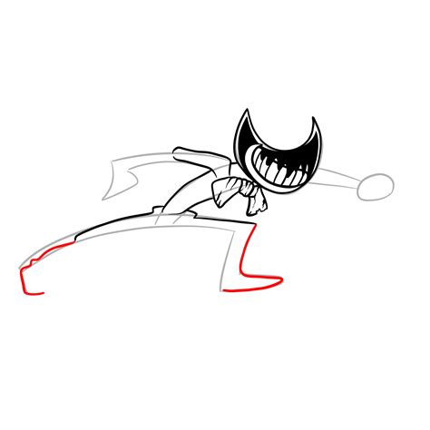 How to draw Ink Bendy Nightmare Run (FNF) - SketchOk