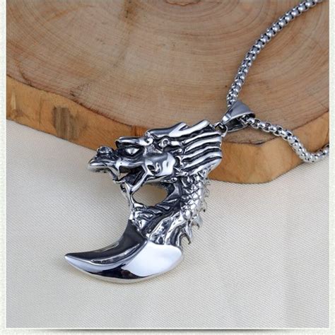 Collier dragon lame viking Bijoux stylés Bocachica