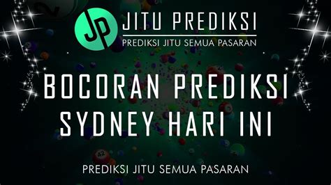 Prediksi Togel Sdy Hari Ini Oktober Bocoran Prediksi Sydney