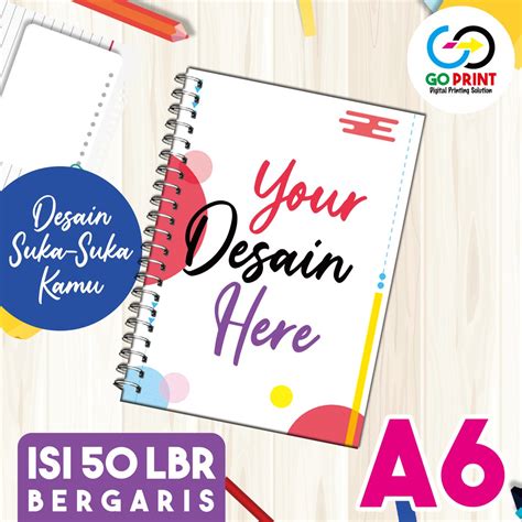 Jual Notebook Custom A Spiral Block Note Custom Souvenir Isi Hvs