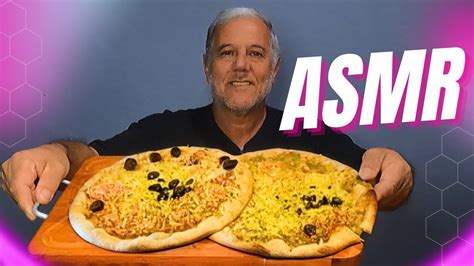 Delícias Crocantes ASMR Experiência Pizza Mista e Bordas