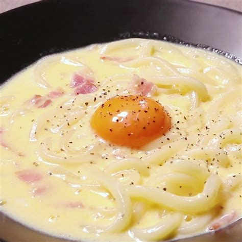 Kurashiru クラシル On Instagram “『白だしで和風に！カルボナーラうどん