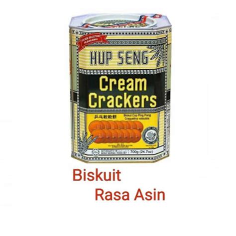 Jual Hup Seng Cream Crackers Kaleng 700gr Biskuit Asin Shopee Indonesia