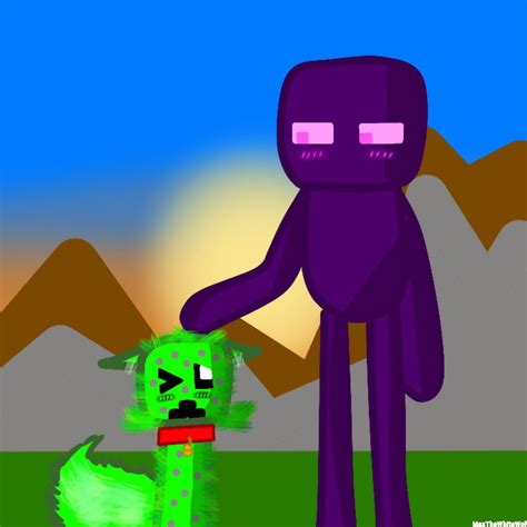 Minecraft Anime Enderman And Creeper