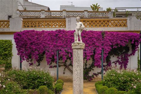 Statue At Small Garden At Casa De Pilatos Pilates House Palace