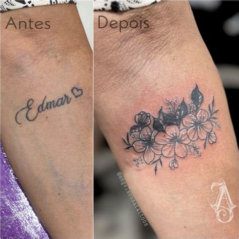 Tatuagem Para Cobrir Outra Tatuagem - Cover up tattoo by @angelsouzatattoos | Desenho pra cobrir tatuagem ...