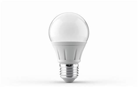 premium photo white led light bulb isolated  white background