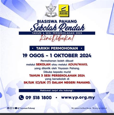 Biasiswa Pahang Sekolah Rendah Sesi