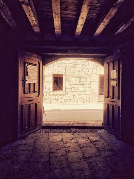 premium photo street   open doors  built structure