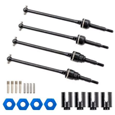 4 PCS STEEL Front And Rear Driveshafts CVD For 1 10 Slash Hoss9219 17