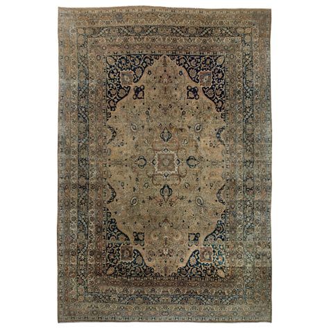 Doris Leslie Blau Collection Antique Persian Kirman Botanic Handmade