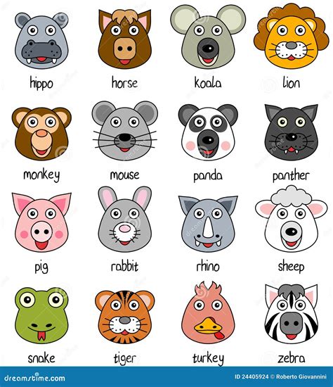 Images Of Cartoon Animal Faces