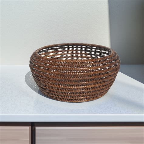 Rattan Island Double Wall Rattan Core Large Storage Basket Direct