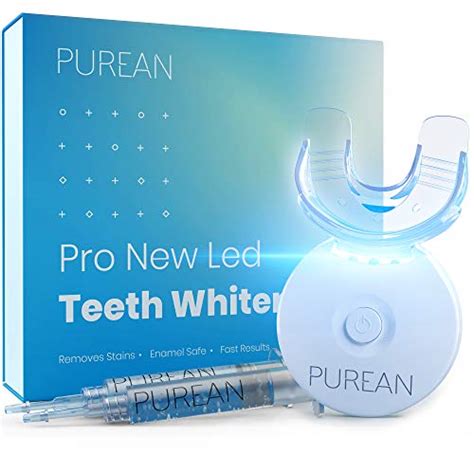 Purean Teeth Whitening Kit Led Light 2 Syringes 5ml Professional 35 Carbamide Peroxide Tooth