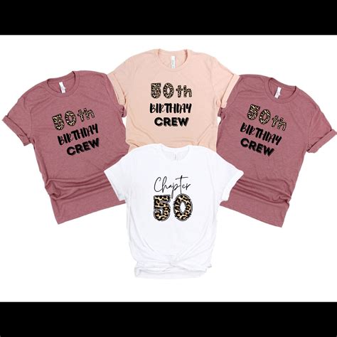 50th Birthday Shirt 50th Birthday Crew Shirt For Woman Leopard Print