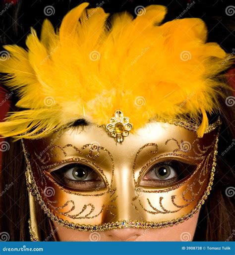 Gold Carnival Mask Stock Photography Cartoondealer