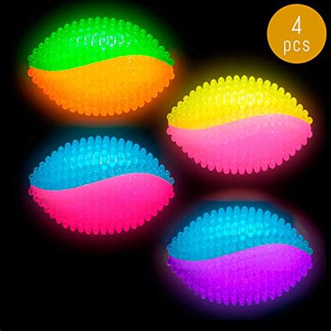 Lumistick LED Light Up Flashing Spikey Football | Soft Rubber Bounce ...