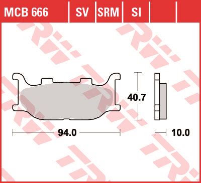 Set Placute Frana Fata Trw Mcb Sv Yamaha Majesty Cc Yamaha