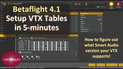 Identifying Your Smartaudio Version For Proper Vtx Tables Setup