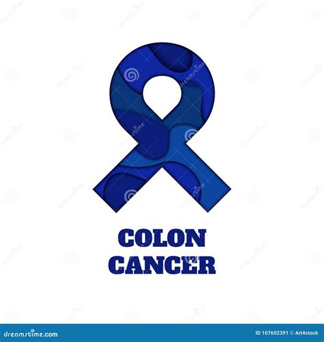 Colon Cancer Awareness Papercut Ribbon Stock Vector - Illustration of ...