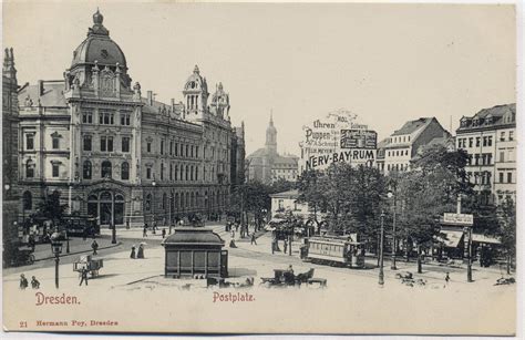 Dresden Postplatz Postamt Straßenbahn ansichtskarten markt kaufen