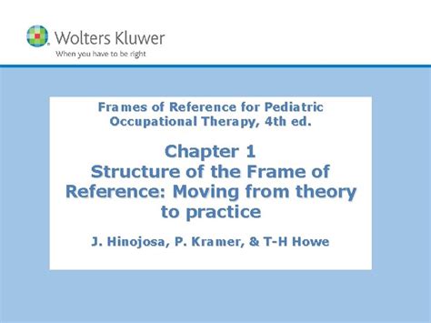 Frames Of Reference For Pediatric Occupational Therapy 4