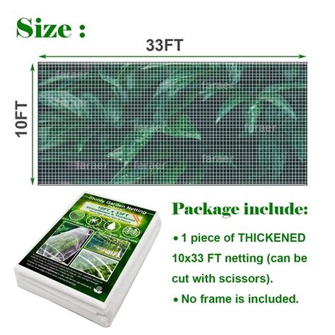 Garden Pest Barrier Netting Thickened Mesh Net Bugs Out Plant Covers