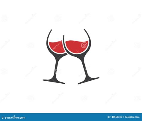 Wine Glasses Toasting Logo Icon Vector Stock Vector Illustration Of Beverage Year 145568735