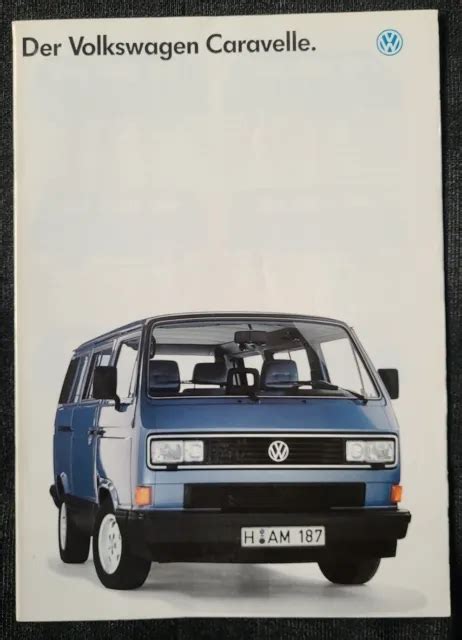 VW BUS CARAVELLE CARAT SYNCRO T3 Prospekt Brochure Folleto Opuscolo