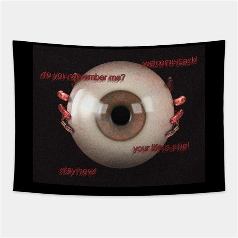 Weirdcore Aesthetic Human Eye Eyeball Strangecore Tapestry