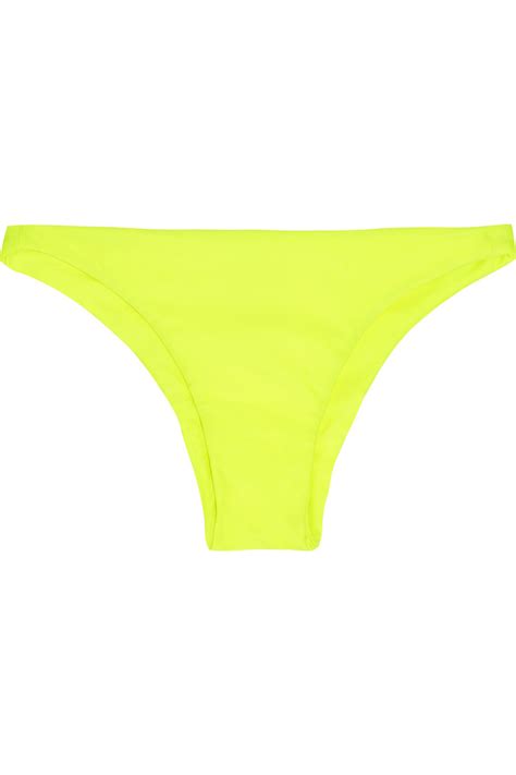 Mikoh Swimwear Miyako Neon Bikini Briefs In Yellow Lyst