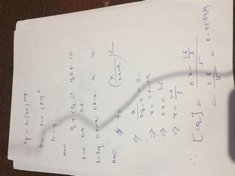 The Equilibrium Constant Kp For The Reaction H2 G Co2 G H2o G Co G Is 4 0 At 1660 ∘c