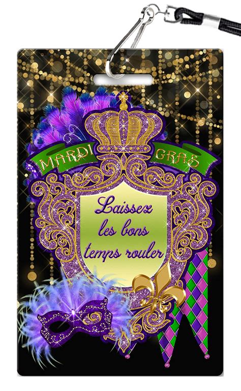 Mardi Gras Invitations - PVC Invites - VIP Birthday Invitations