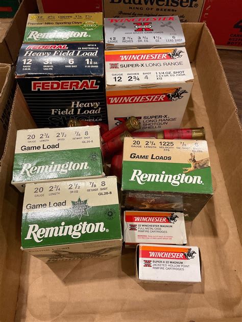 Lot Box Lot Ammo Including Remington 20 Gauge Game Load Boxes