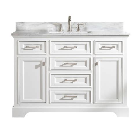 48 Inch White Bathroom Vanity With Top – Rispa