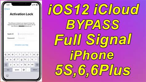 Ios12 Icloud Bypass With Signal Iphone 5s66plus Ios1254 Icloud Id Bypass Youtube