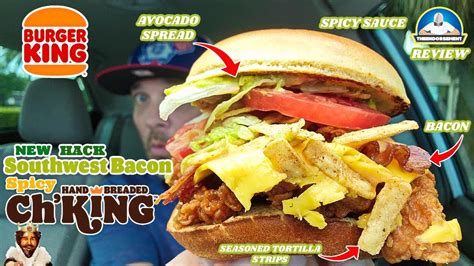 Burger King® Southwest Bacon Spicy Chking Review 🥓🌶️🐔 Hack The Menu