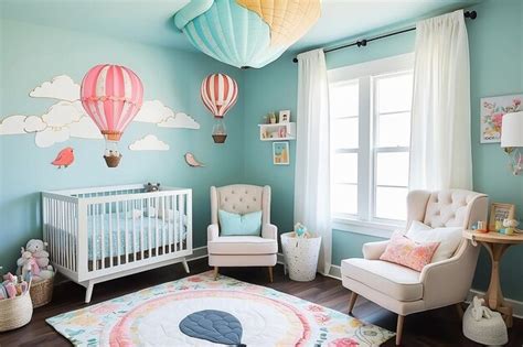 Premium Photo Whimsical Hot Air Balloon Nursery