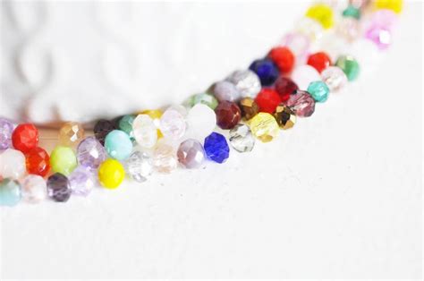 Perle Abacus Cristal Multicolore Perles Bijoux Perle Abacus Perle