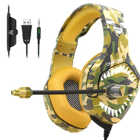 Fone Gamer Headset Onikuma K Pro Para Celular Xbox Ps Pc Camuflado