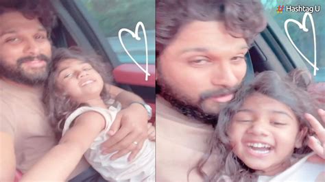 Allu Arjun Plays With Daughter Arha S Hair In Adorable Video Goes Viral On Social Media