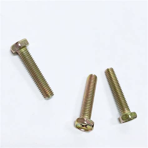 Carbon Steel Cross Recessed Philips Hexagon Head Bolts Bolt And