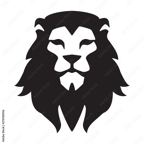 Lion head logo template. Animal wild cat face graphic sign. Pride ...