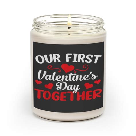 Our First Valentines Day Together Matching Couple Scented Candles