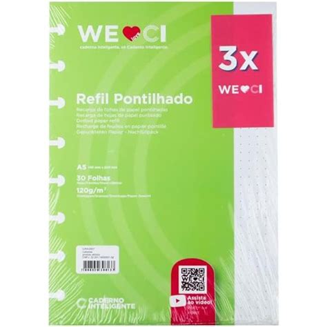 Refil Pontilhado 120g Para Caderno Inteligente Tamanho Grande