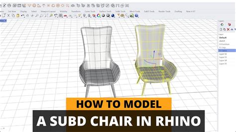 How To Model A Subd Chair In Rhino Youtube